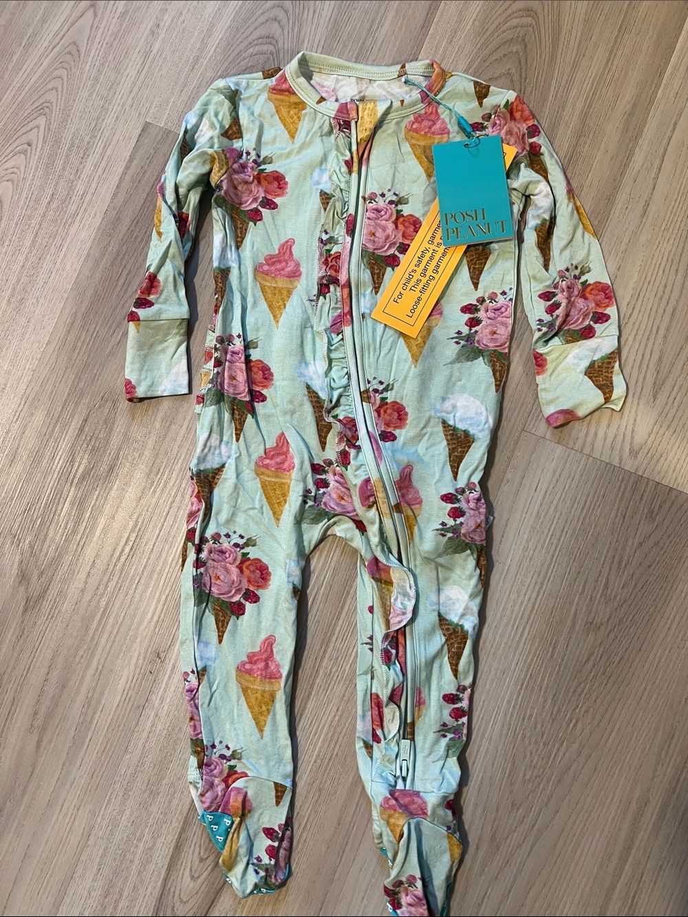 🍦 Posh Peanut Sophia Floral Multicolor Girls Pajamas